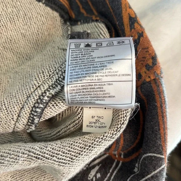 Nike Rare Vintage “Just Do It” 2-Way Zip Hoodie Gray/Orange/White Size XXL